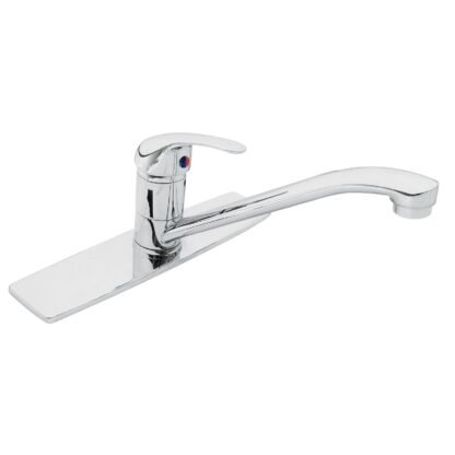 Monomando inox para fregadero, cuello recto, Foset AQF-85