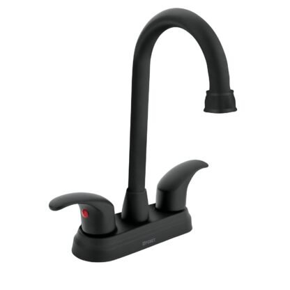 Mezcladora negro mate 4' p/lavabo, tipo bar, palanca, Foset AQM-62M