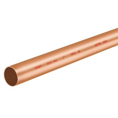 Tubo de 1' de cobre tipo 'M' , de 3 m, Foset CC-003M