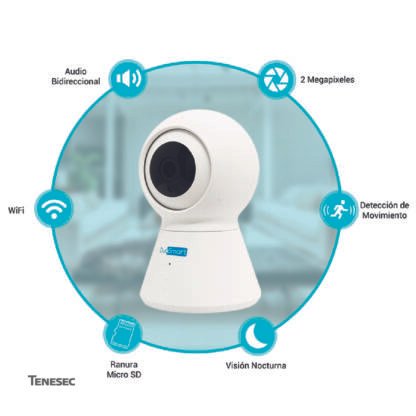 Cámara Pan Tilt Smart Home 2 megapixeles básica Interior - Imagen 2