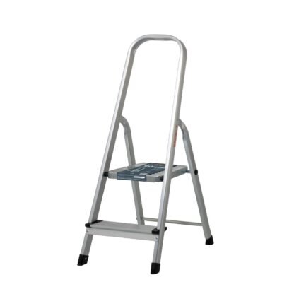 Escalera tubular plegable, 2 peldaños, aluminio, Truper ESTU-2A