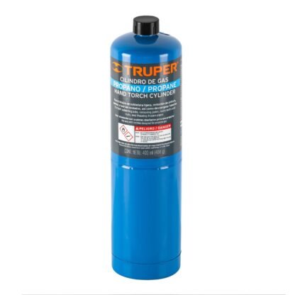 Cilindro de gas propano de 400 g, azul, Truper GAS-400A