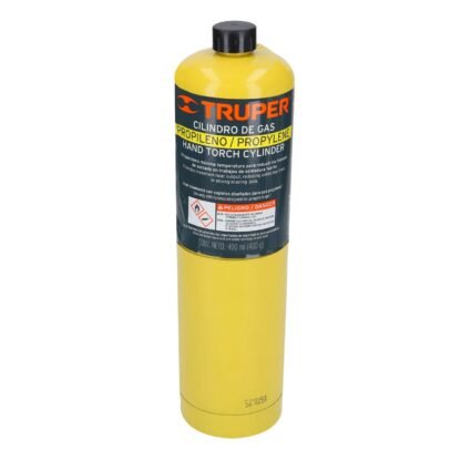 Cilindro de gas propileno de 400g, amarillo, Truper GAS-400N